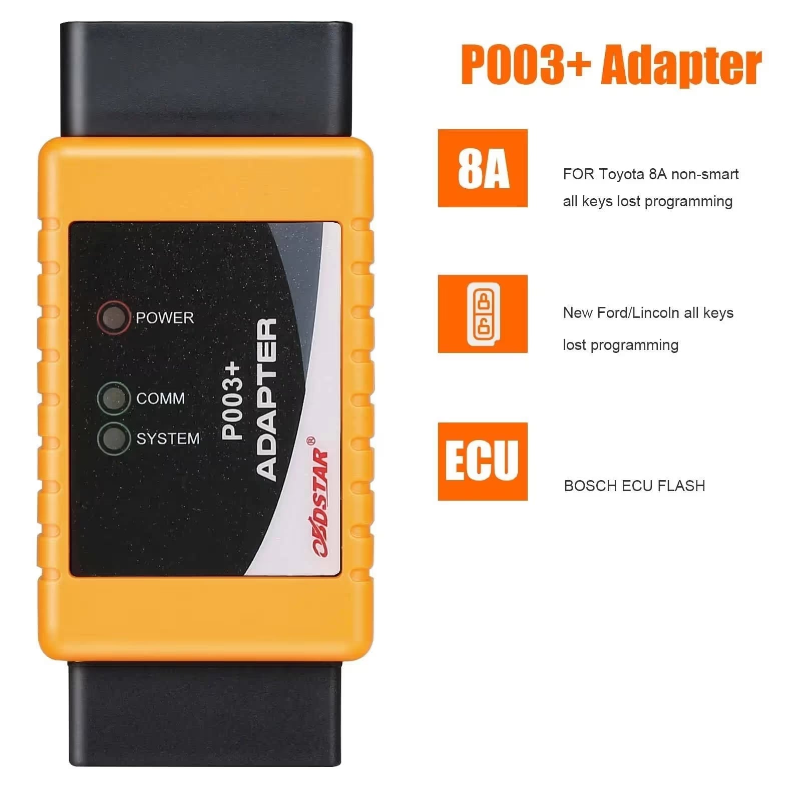 OBDSTAR P002 Adapter Set for Toyota 8A Ford All Keys Lost X300 DP Plus Tool — Adaptateur optionnel